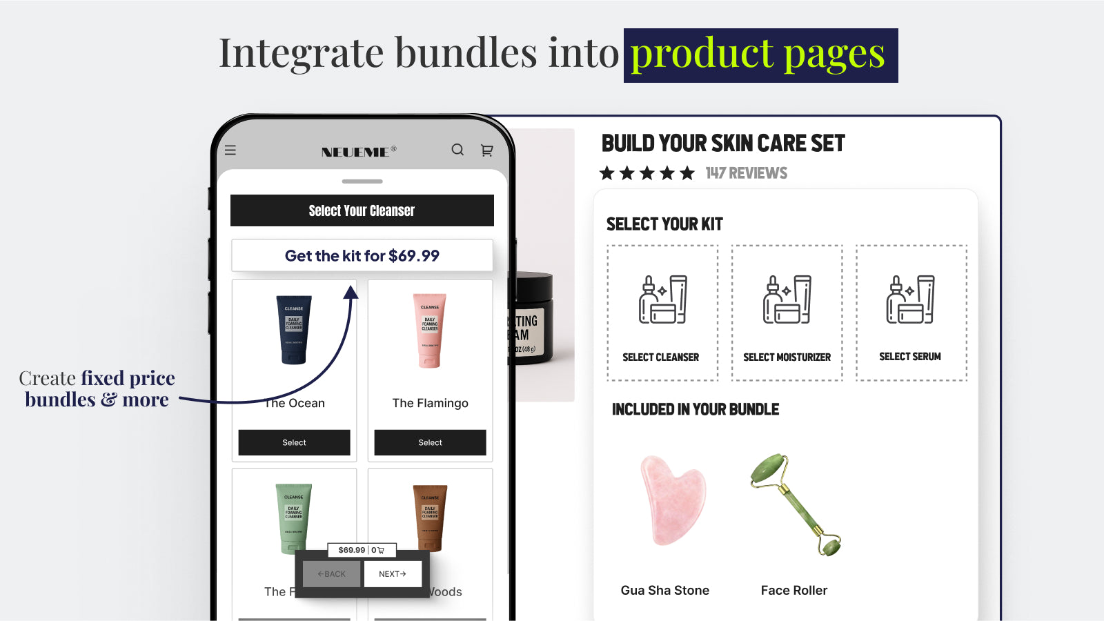 Bundle Builder app dashboard for creating product bundles