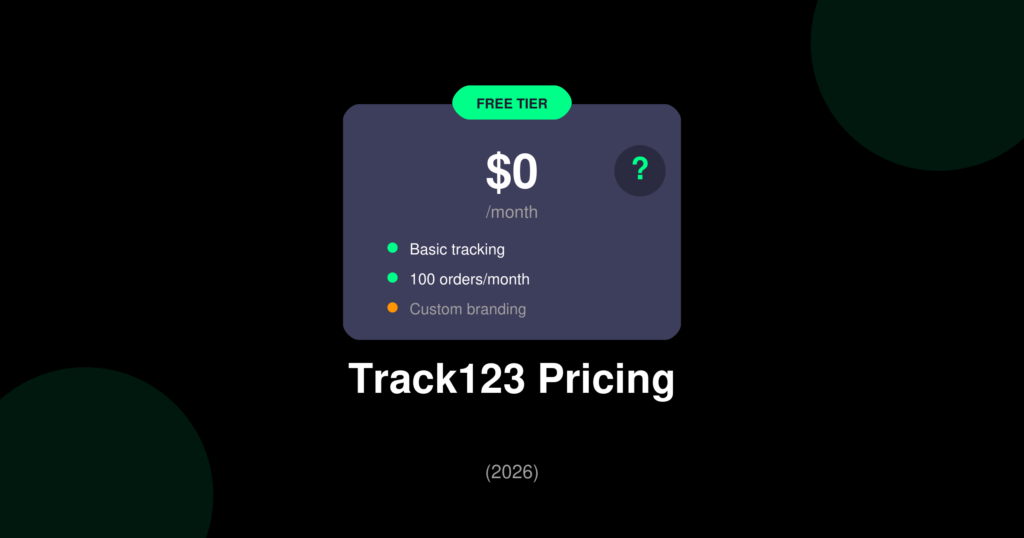 Track123 Pricing Is The Free Tier Worth It 2026