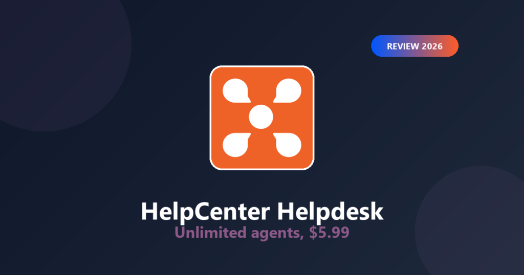 Featured image for HelpCenter Review 2026: Unlimited Agents From $5.99